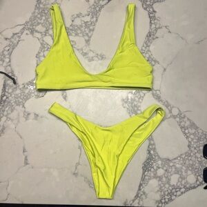 Neon Yellow Bikini Set